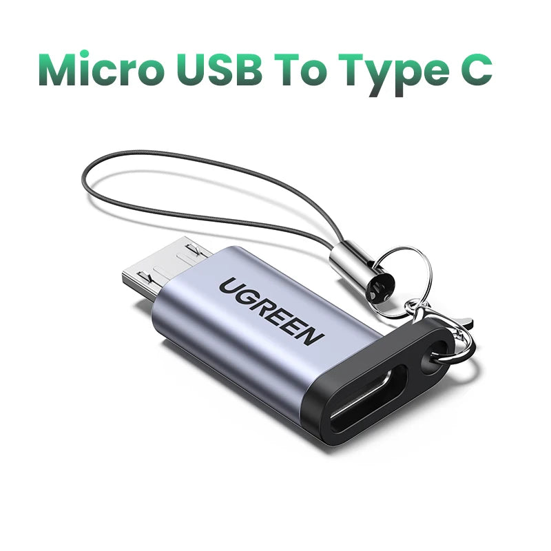UGREEN Micro USB to USB-C Adapter – Type-C Converter for Charging & Data Transfer