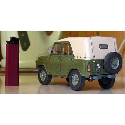 UAZ-469 Soviet Jeep Paper Model Kit 1:25 Scale – DIY Handmade Puzzle